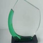 Green 204 Crystal Plaque